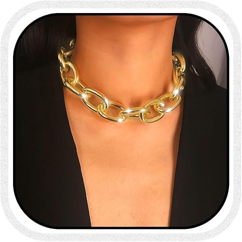 CLOACE Boho Choker Necklace Gold Cuban Link Necklaces Chain Fashion Jewelry for Women and Girls | Amazon (US)