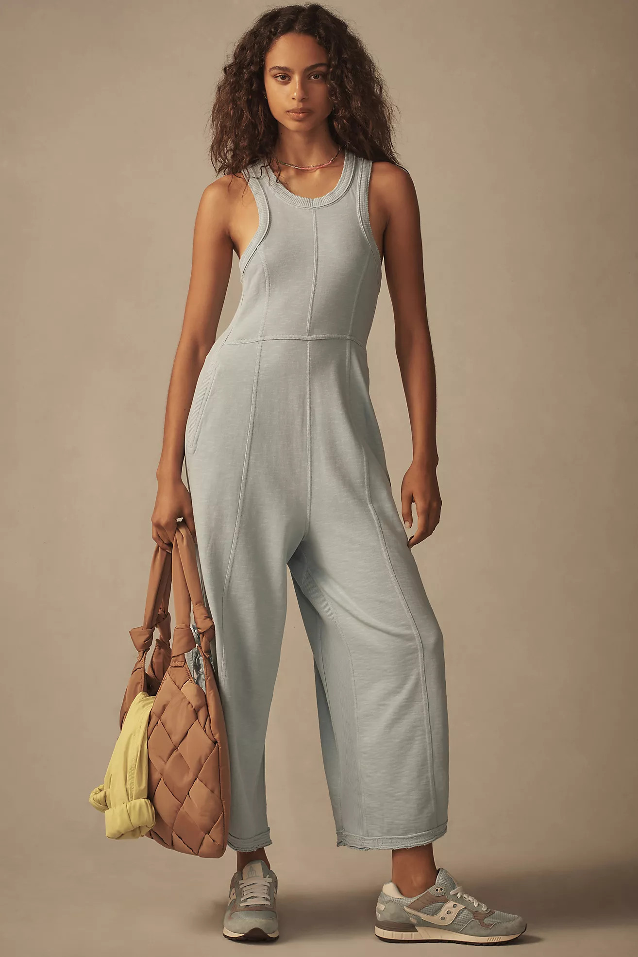 Daily Practice by Anthropologie Move Freely Seamed Wide-Leg Jumpsuit | Anthropologie (US)
