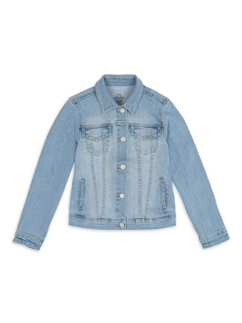 Jordache Girls Classic Denim Jacket, Sizes 4-18 & Plus | Walmart (US)