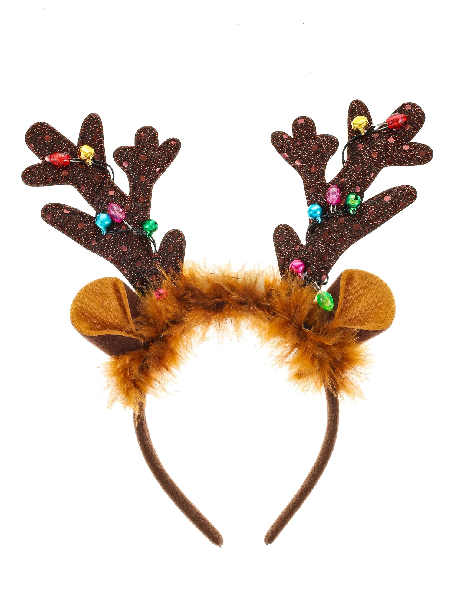 Holiday Time Light Up Reindeer Antler Head Bopper, 1 Piece | Walmart (US)