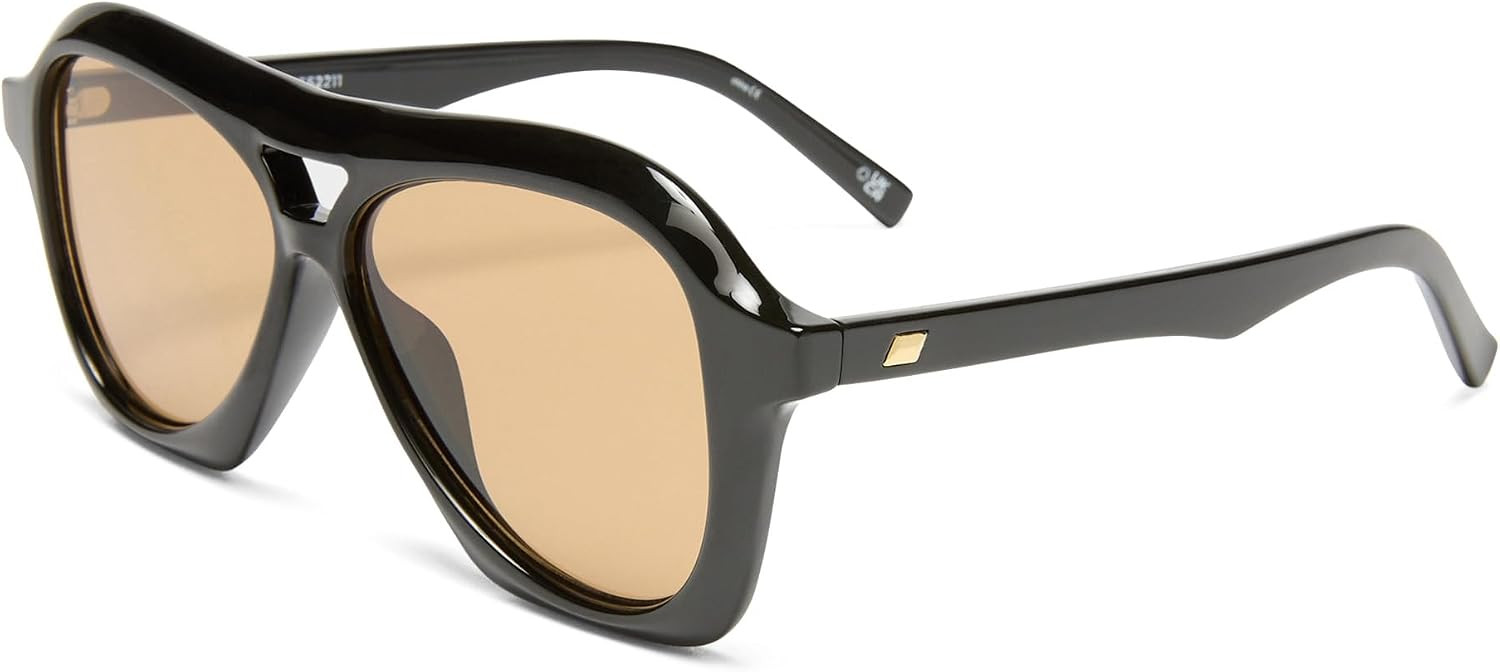 Le Specs Drizzle Sunglasses - Black, Aviator, Unisex, Classic 'Everyday' Style | Amazon (US)