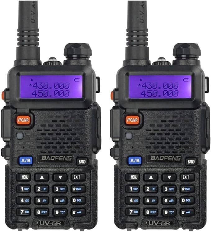 Baofeng UV-5R Two Way Radio Handheld Ham Radio Dual Band Walkie Talkie(2PACK, Black) | Amazon (US)