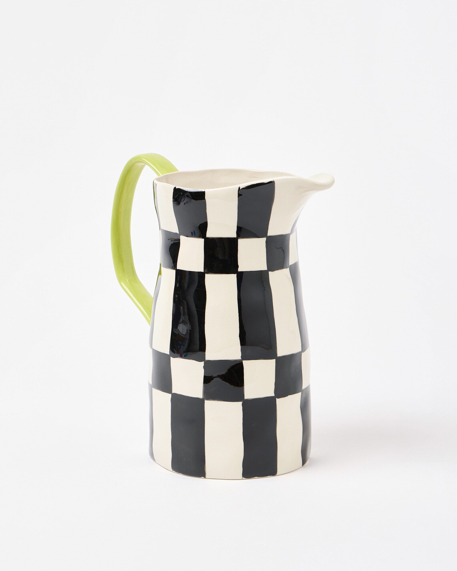 Chequerboard Black & White Ceramic Jug | Oliver Bonas | Oliver Bonas (Global)
