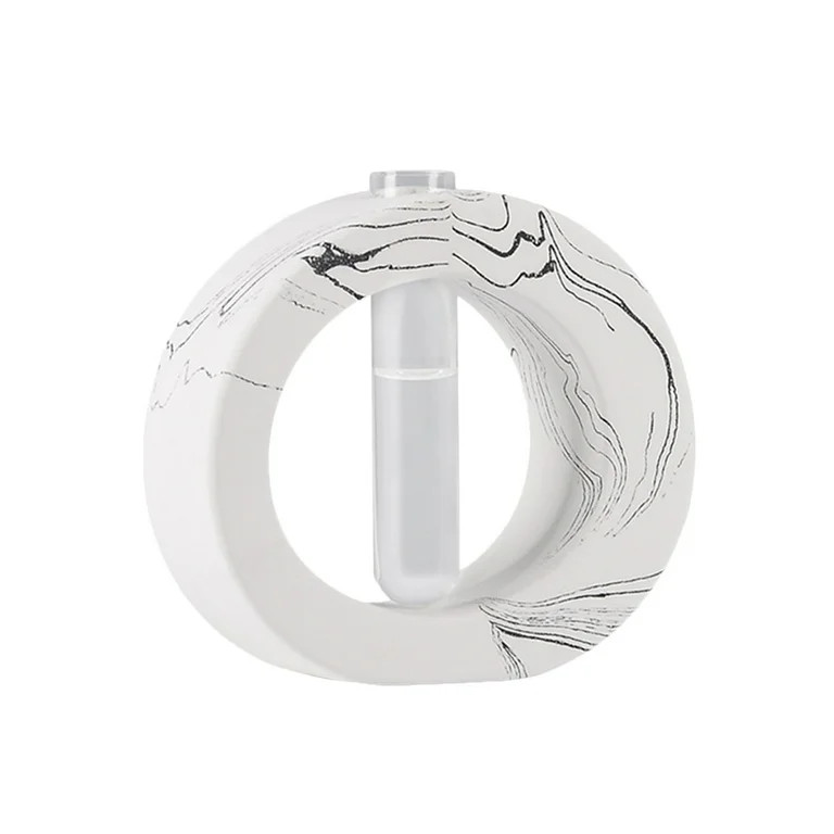 Transparent Hydroponic Marble Texture Glass Tube Vase Creative Flower Arranging Container Cement ... | Walmart (US)