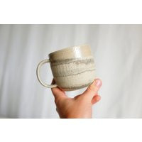 Handmade Pottery Stoneware Mug, Modern Ceramic Coffee Wheel Thrown Marbled Mug | Etsy (US)