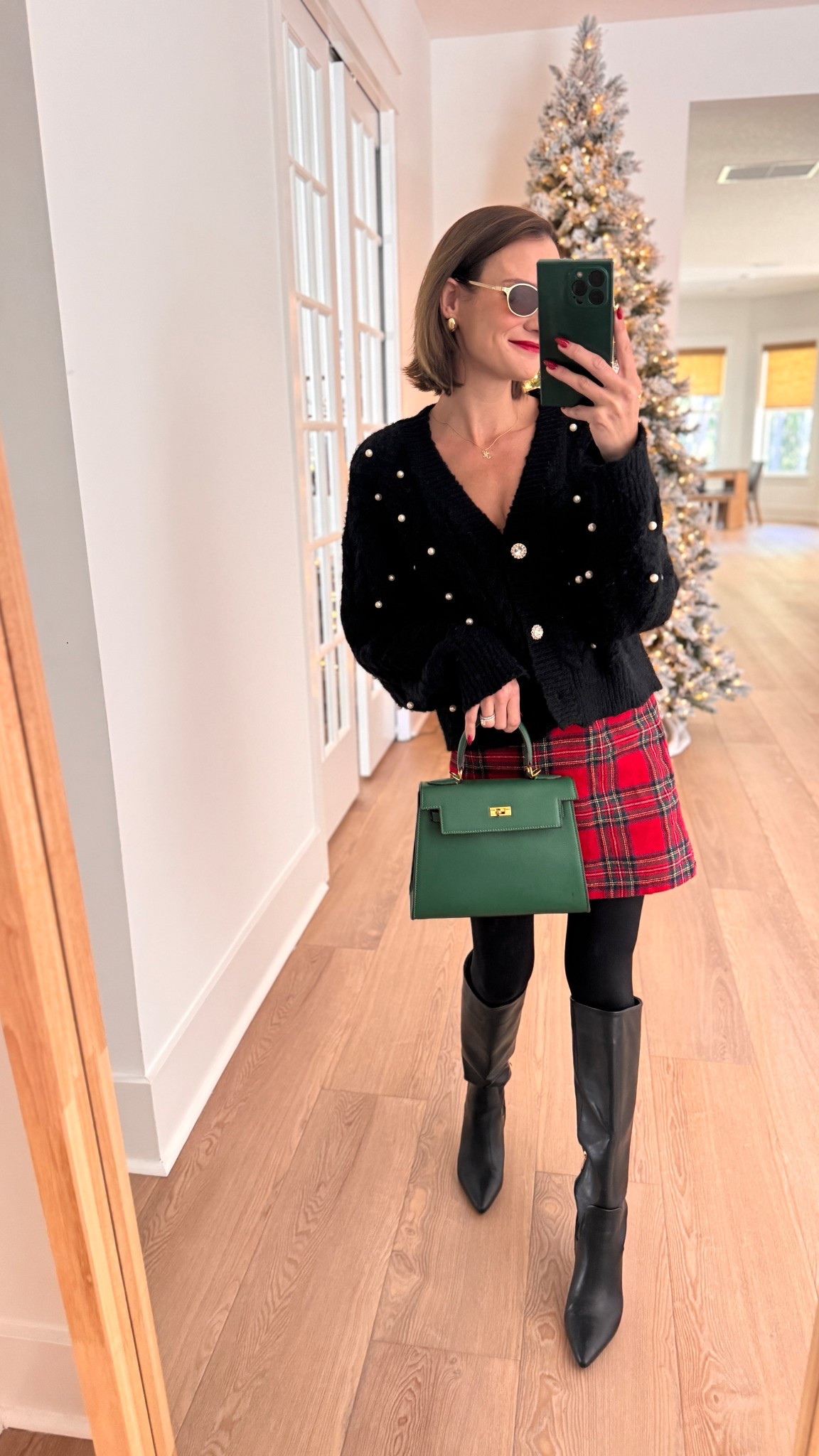 Pearls and plaid this Holiday season🎄 I linked similar looks for less including plaid skirts and pearl tops. 

#LTKHoliday #LTKGiftGuide #LTKootd