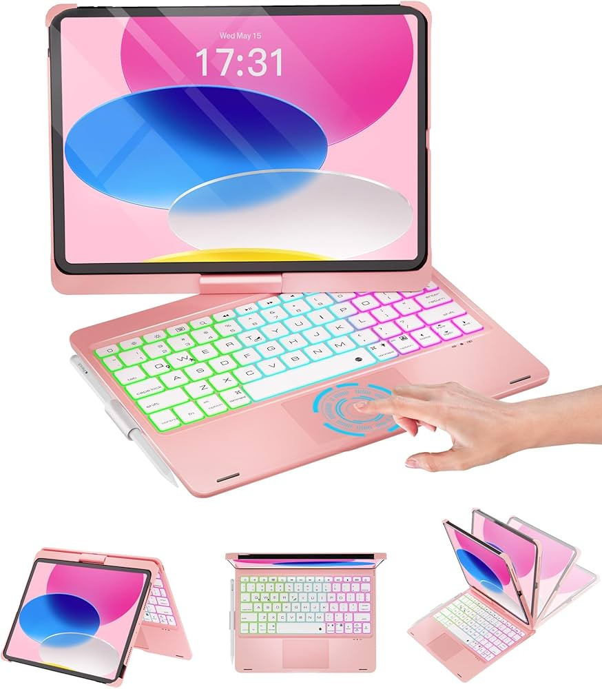 Baisla iPad 10th Generation Case with Keyboard 10.9"& iPad 11th(A16) & iPad Air 11 (M4/M3/M2), Mu... | Amazon (US)