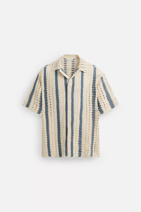 CROCHET TEXTURED SHIRT | Zara US