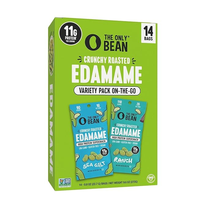 The Only Bean Crunchy Roasted Edamame Variety Pack Snack, 14 Bags (pack of 2) | Amazon (US)