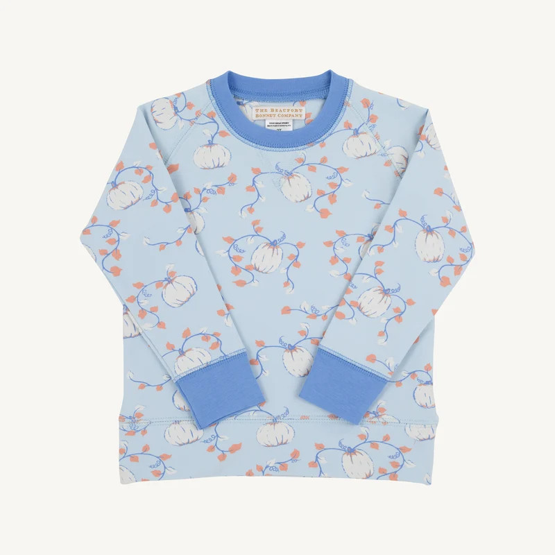Cassidy Comfy Crewneck - Gourd-geous (Buckhead Blue) | The Beaufort Bonnet Company