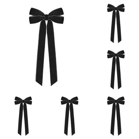10 Pcs Black Velvet Bows Christmas Tree Decorations, Elegant Xmas Ornaments for Tree, Wreath, Mantel, Coquette Room, Front Door & Holiday Party Decor,christmas tree ornaments sets | Walmart (US)