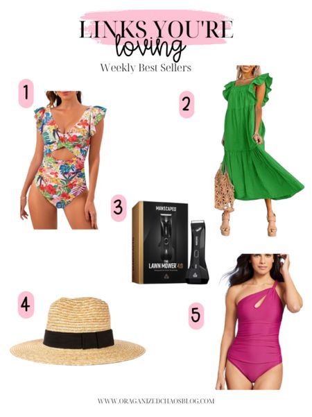 This week’s top sellers! Yall seem to be loving the recent swimsuit haul I shared, including my favorite straw hat from Nordstrom. This green dress from Amazon is so easy for spring and summer and the Manscaped razor is my saving grace for keeping my bikini line in order  

#LTKSeasonal #LTKswim #LTKfindsunder100