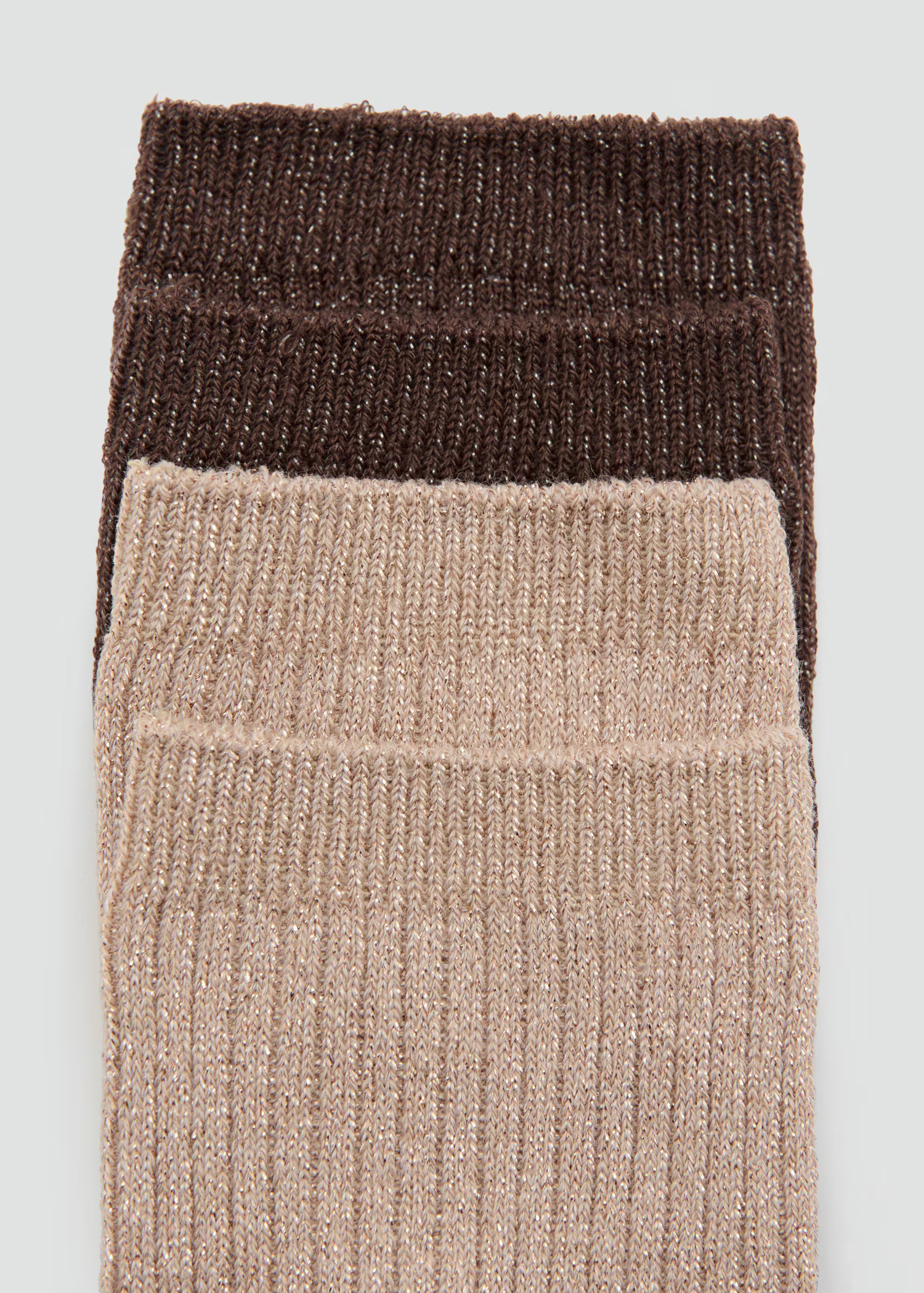 Pack of 2 ribbed lurex socks | Mango (US/MX/AU)