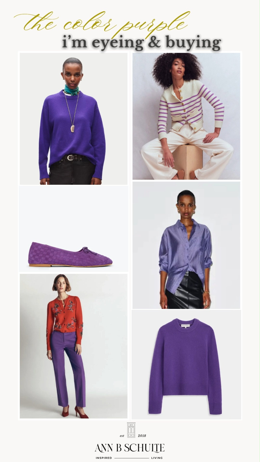 Purple is officially on the wishlist, and these are the pieces I’m literally eyeing & buying right now. 💜 From cozy purple sweaters and polished knits to statement shoes and those gorgeous pops of color, this lineup makes fall dressing feel anything but basic. The mix of rich violet, lavender, and berry tones makes each piece easy to style while still adding a little personality. These are the kind of fall fashion finds that can instantly refresh a wardrobe and make everyday outfits feel more elevated. 💜✨💜

#PurpleFashion #FallFashion #FallStyle #ColorfulStyle #PurpleOutfits #FallFinds #WomensFashion #StatementStyle #FallWardrobe #FashionFinds 

 #LTKootd