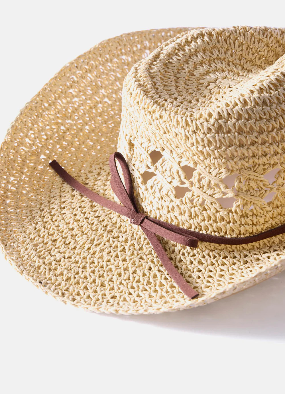 Neutral Straw Cowboy Hat | Mint Velvet