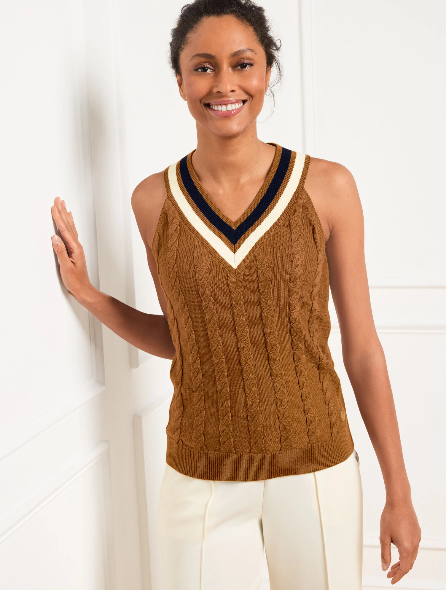 Coolmax® Contrast Sweater | Talbots