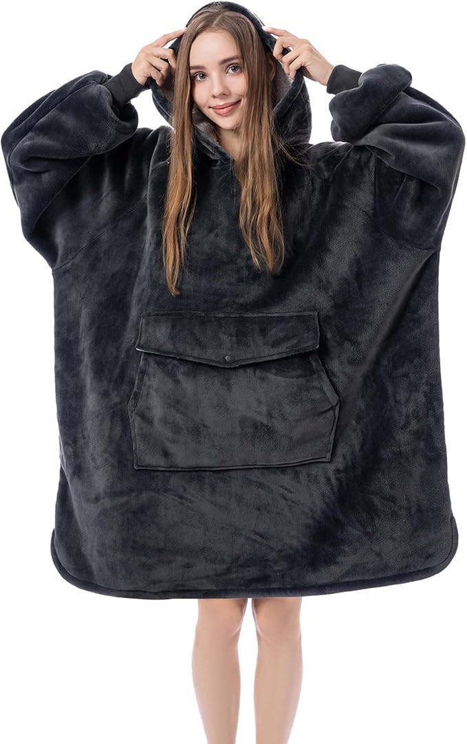 Krifey Wearable Blanket Hoodie, Oversized Sherpa Hooded as Birthday Gifts Christmas Gifts for Mom... | Amazon (US)