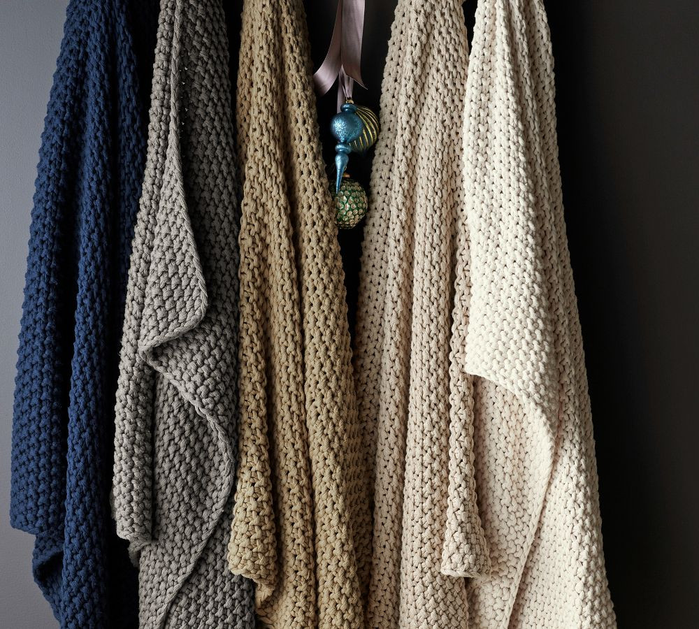 Bayside Seed Stitch Throw | Pottery Barn (US)