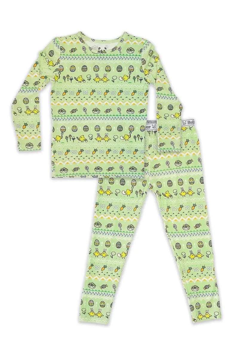 Kids' Easter Isle Green Fitted Pajamas | Nordstrom