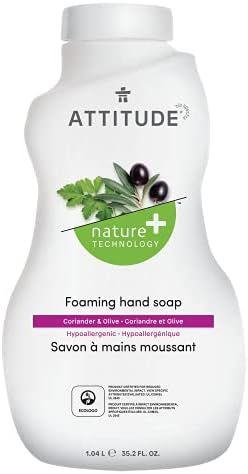 ATTITUDE Foaming Hand Soap Refill, Hypoallergenic Vegan and Cruelty-free, Coriander & Olive, 35.2... | Amazon (US)