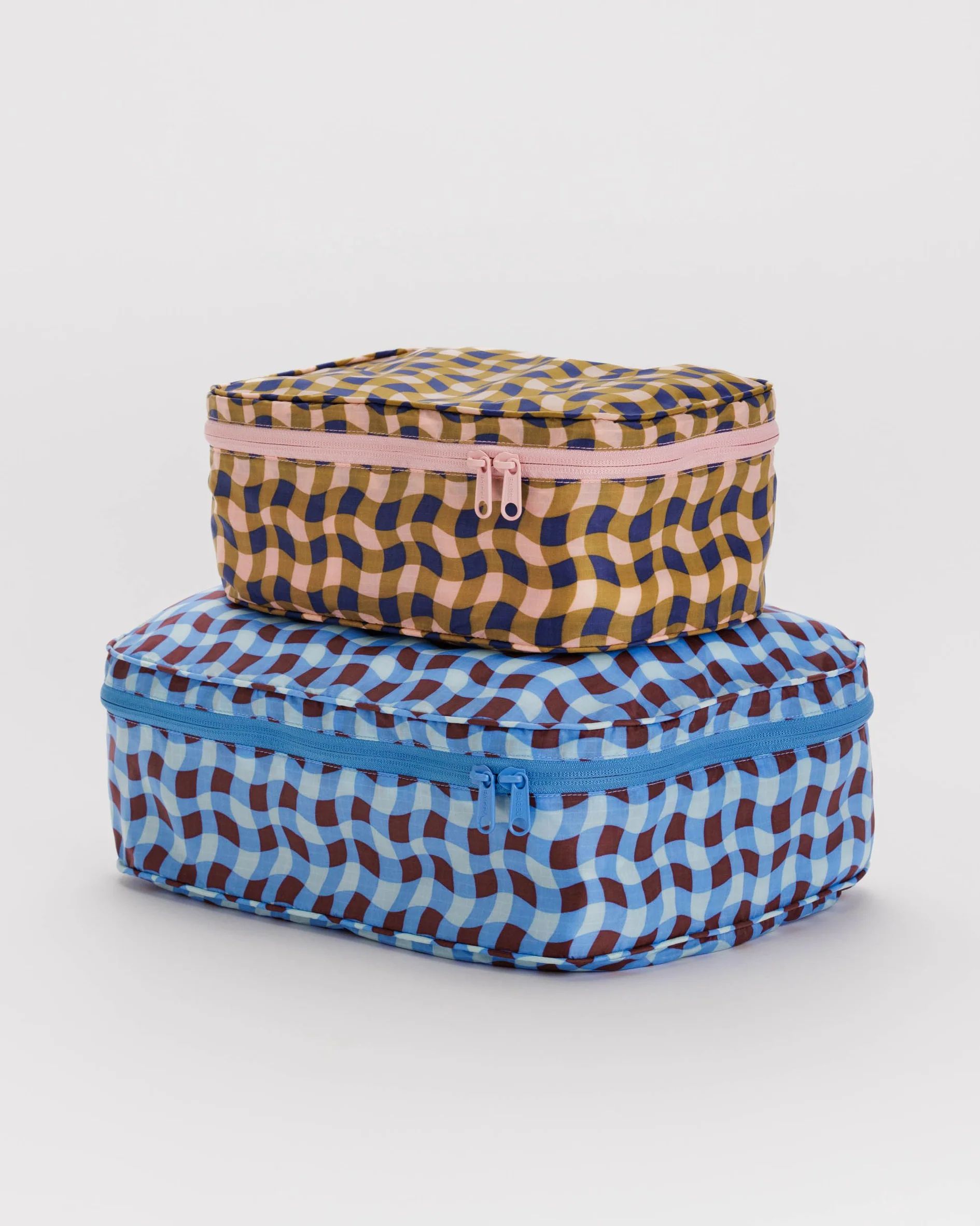 Packing Cube Set : Wavy Gingham - Baggu | BAGGU