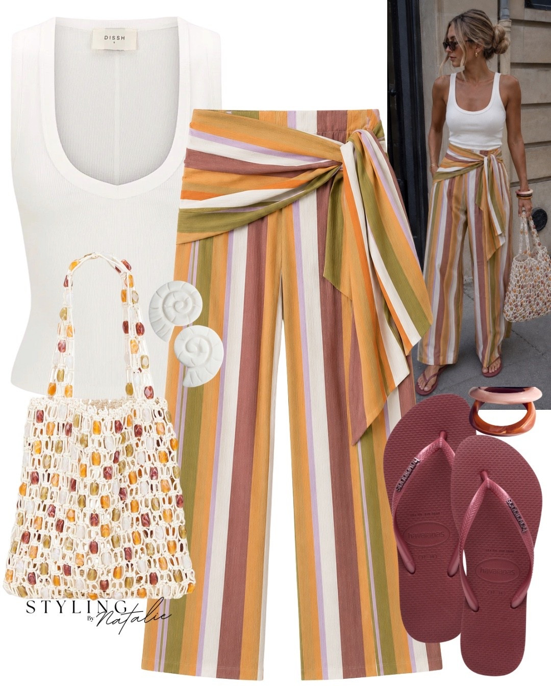 Summer stripe trousers 🍭🧡
Stripe plisse wrap detail trousers, scoop neck vest tank top, beaded tote bag, cherry red Havaianas flip flops. 

🏷️ Summer outfit, heatwave look, easy breezy style, resort wear, holiday outfit, vacation look, effortless. 

 @ASOS @DISSH @Revolve

#LTKsummer #LTKeurope #LTKmidsize