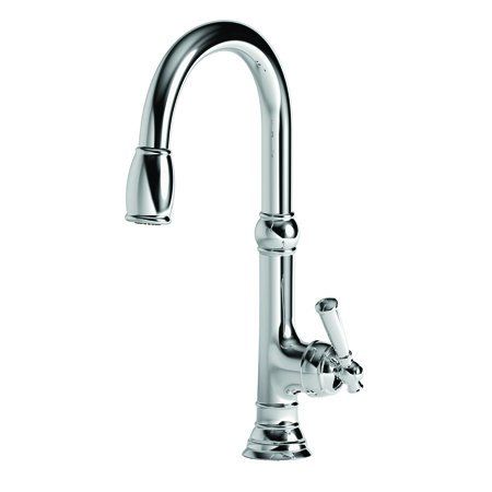 Newport Brass 2470-5103 Jacobean Kitchen Faucet with Metal Lever Handle and Pull, Polished Chrome | Amazon (US)