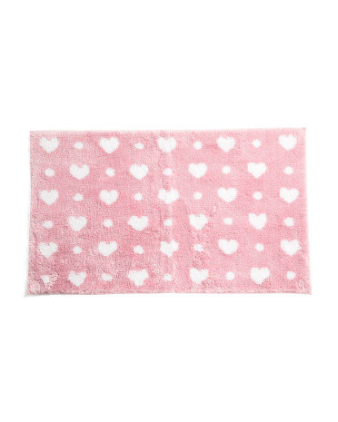 21x34 Scattered Hearts Bath Rug | TJ Maxx