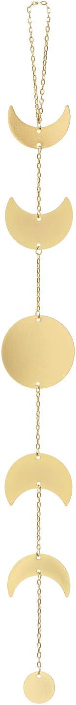 Mkono Moon Phase Wall Hanging Metal Boho Home Decor Vertical Chic Moon Garland for Dorm Nursery B... | Amazon (US)