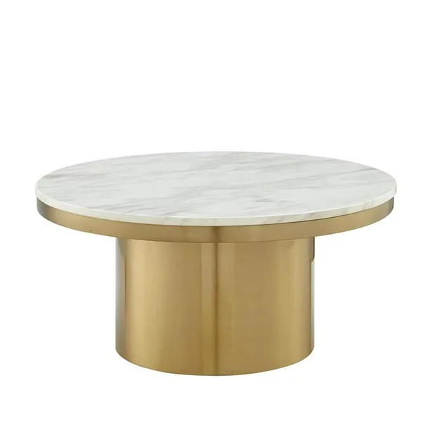 Posh Living Kinzie Coffee Table White/Gold | Walmart (US)