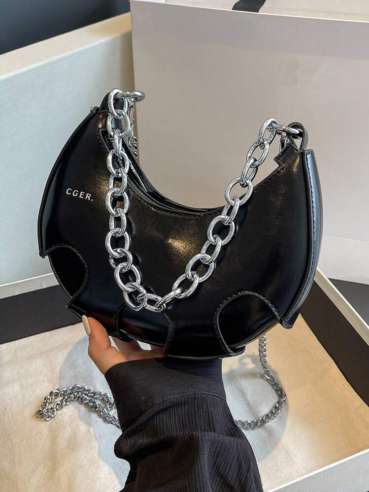 Stylish Crescent Chain Shoulder Bag | SHEIN