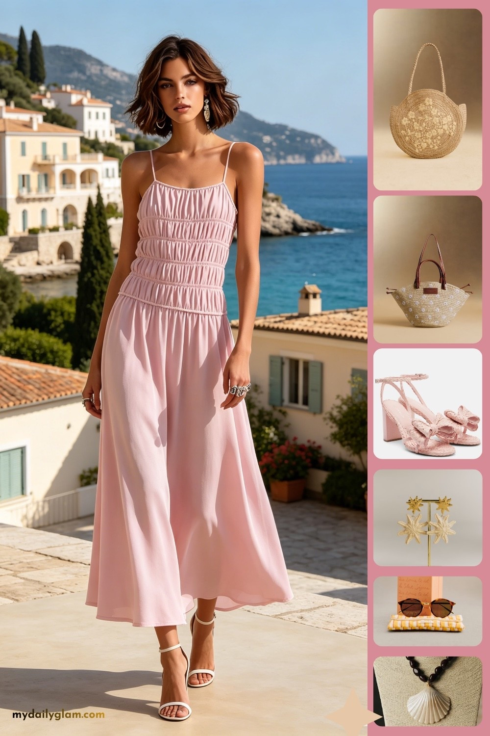 Pink Smocked Midi Dress | Dreamy European Summer Outfit
#PinkSummerDress #CoastalChicStyle #SmockedMidiDress

#LTKootd #LTKOver40 #LTKSeasonal