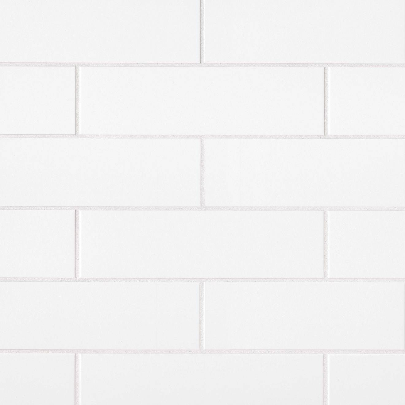 Traditions 4" x 16" Matte Ceramic Tile in Ice White | Bedrosians Tile and Stone