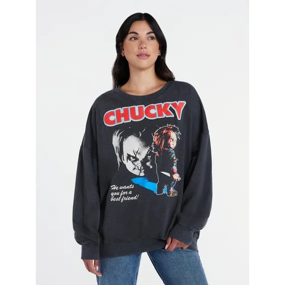 Chucky Women’s Halloween Sweatshirt, Sizes XXS-XXL | Walmart (US)