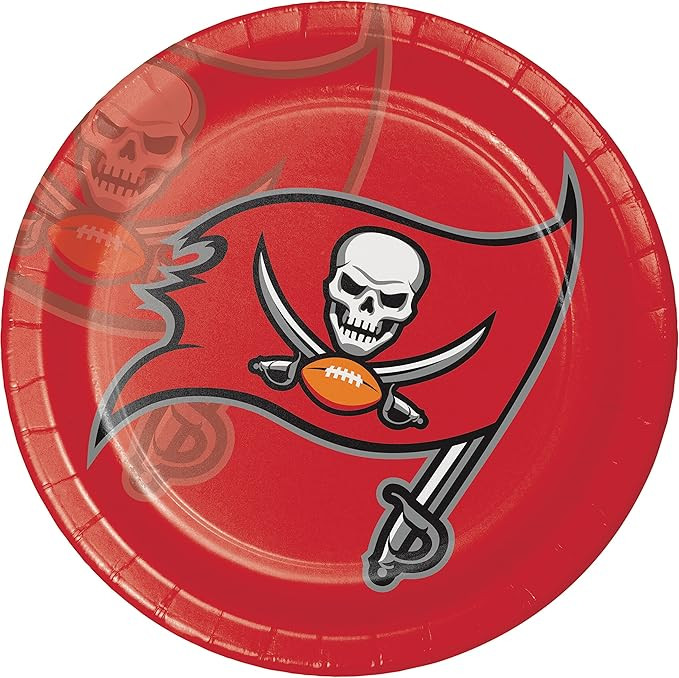 Tampa Bay Buccaneers Paper Plates, 24 ct | Amazon (US)