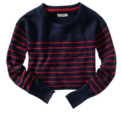 Aeropostale Womens Long Sleeve Opposite Stripe Knit Sweater, Blue, X-Small | Target