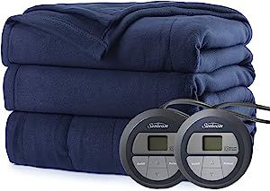 Sunbeam Royal Ultra Admiral Blue Heated Blanket – Queen | Amazon (US)