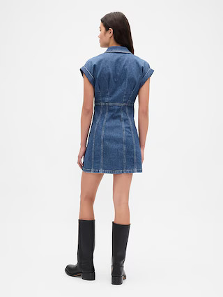 Denim Seamed Mini Dress | Gap (US)