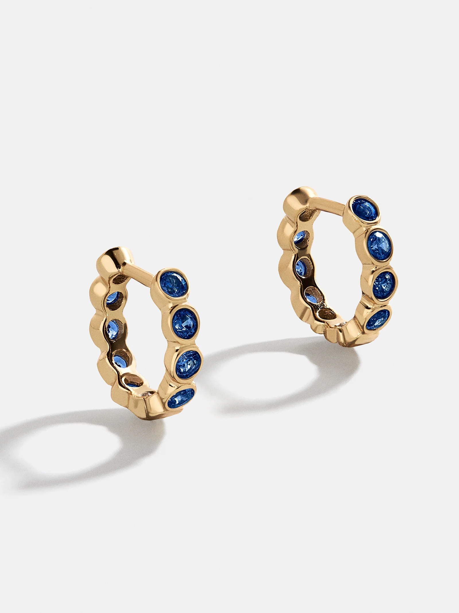 Jessica 18K Gold Birthstone Earrings - Sapphire | BaubleBar (US)