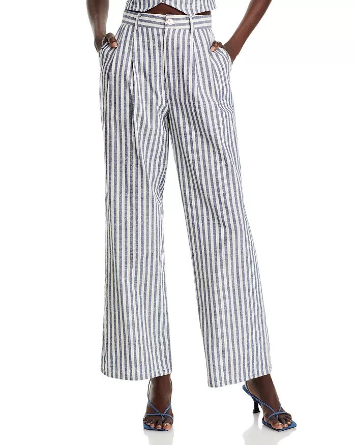 Stripe Pleated Wide Leg Pants - 100% Exclusive | Bloomingdale's (US)
