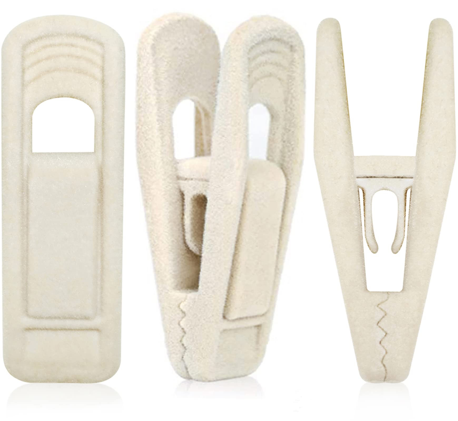 Velvet Hanger Clips - 40 PCS Beige Non-Slip Velvet Clips for Pants, Suits & Skirts | Amazon (US)