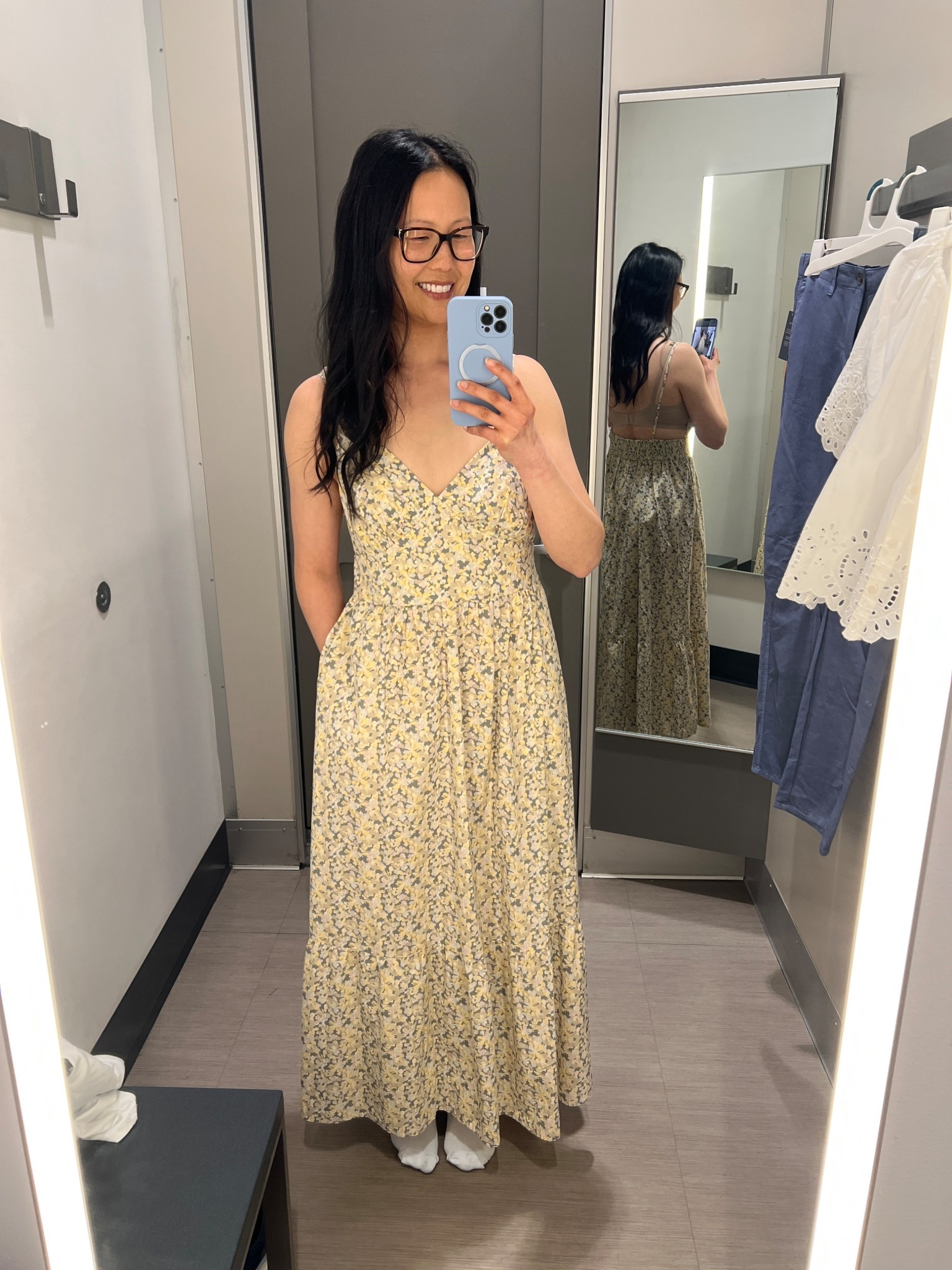 Maxi dress, summer dress, wearing medium but probably could have gone tts with a small