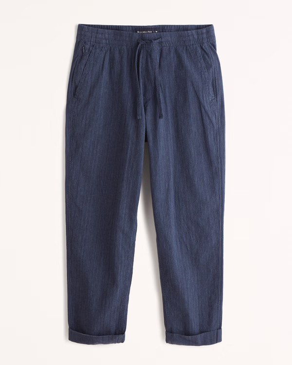 Linen-Blend Pull-On Pant | Abercrombie & Fitch (US)