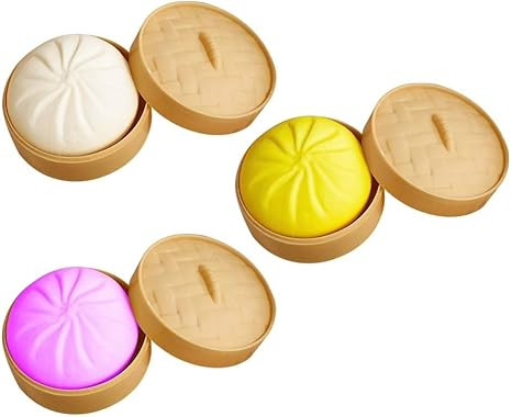 Dumpling Squishy Stress Ball, Soft Squeeze Decompression Ball with Steamer Box, Relaxation Gift (... | Amazon (US)