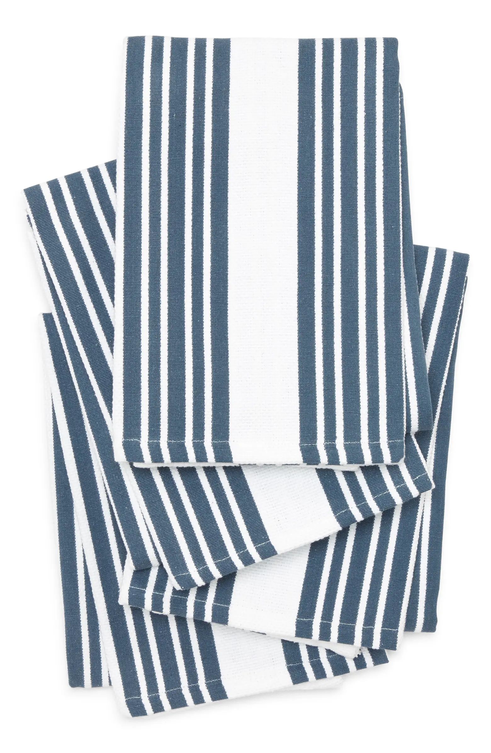 Set of 4 Stripe Basket Weave Kitchen Towels | Nordstrom