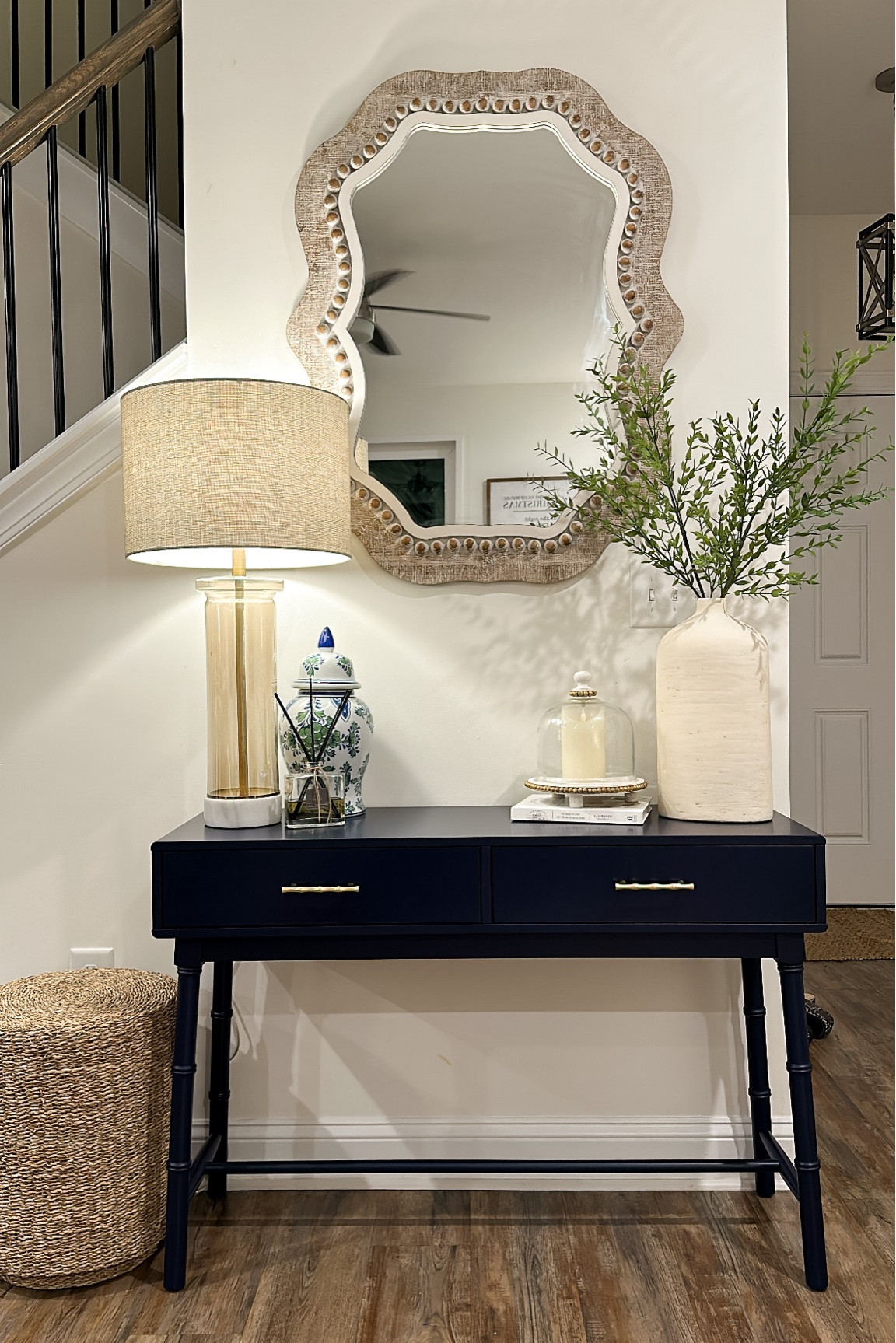 Refreshed this little space and I’m in love! This beautiful blue table from Target is one of my favorite purchases for our home! #target #targetfinds #homedecor 

#LTKsalealert #LTKhome #LTKSeasonal