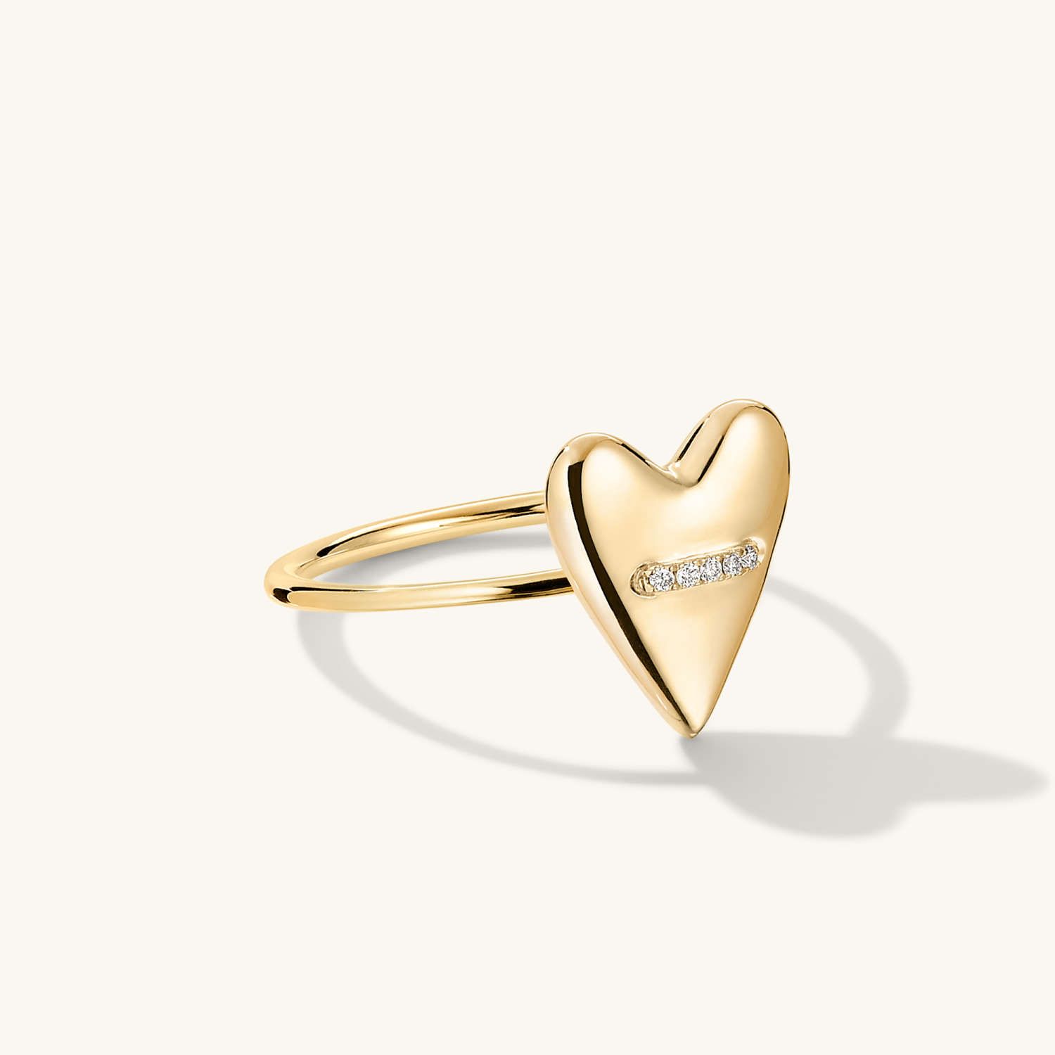 Heart Pavé Diamond Ring : Handcrafted in 14k Gold | Mejuri | Mejuri (Global)