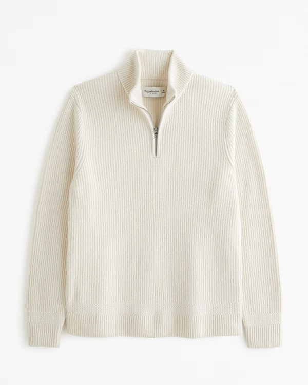 Men's Elevated Quarter-Zip Sweater | Men's | Abercrombie.com | Abercrombie & Fitch (US)