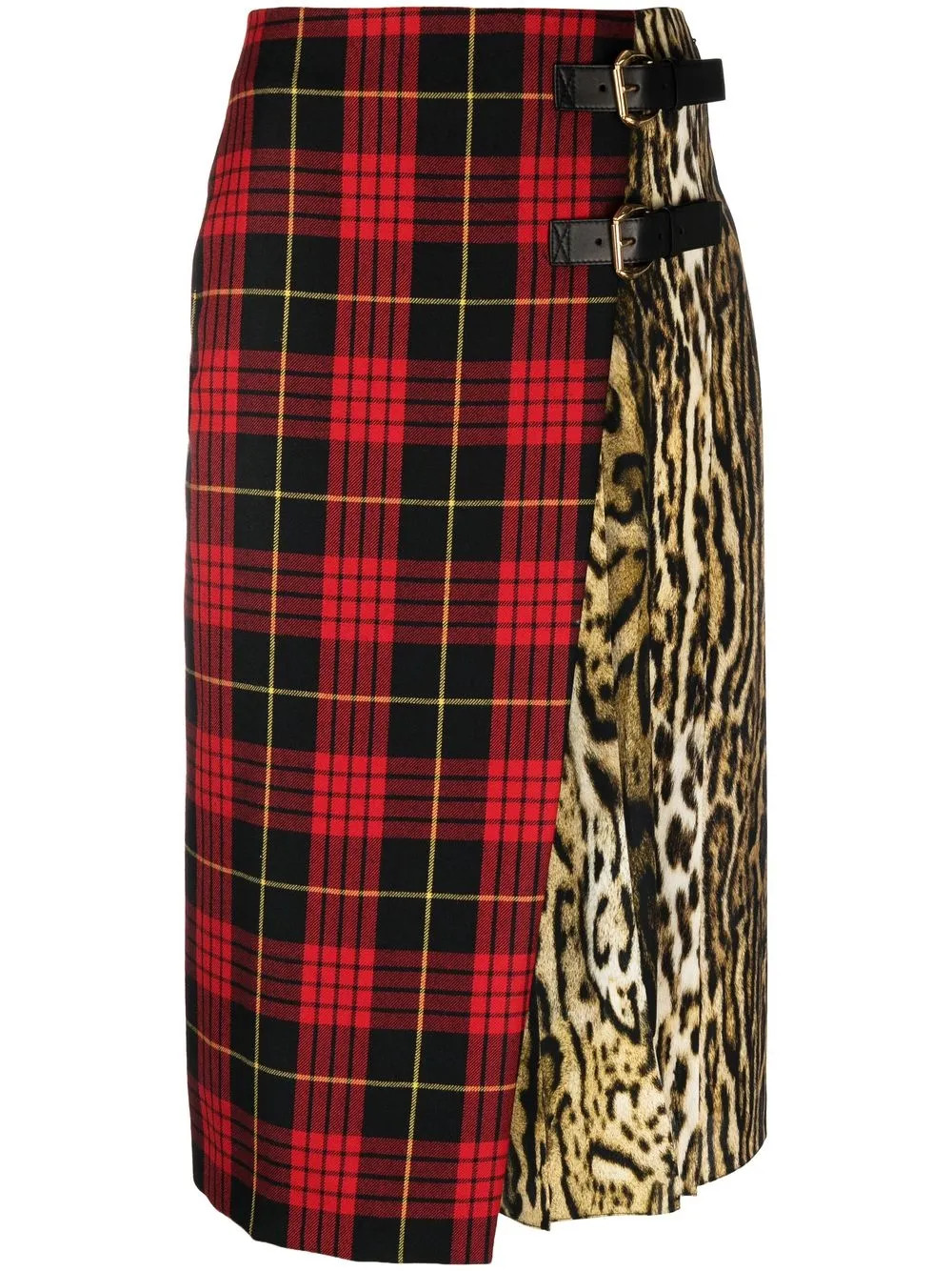Roberto Cavalli mix-print Midi Skirt | Red | FARFETCH UK | Farfetch Global