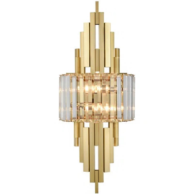 Modern Wall Sconces 2-Light Gold Wall Sconce Glass Wall Light Hallway Light | Wayfair North America